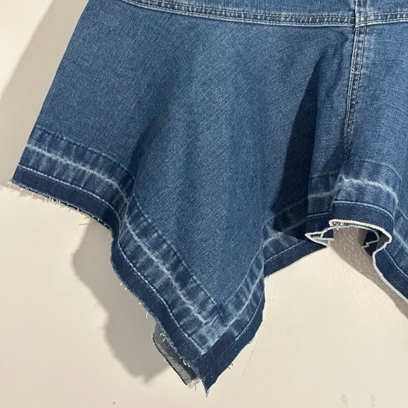 Western Jean Midi Bohemian Style Skirt Indigo 30 waist with stretch & pockets - Picture 3 of 7